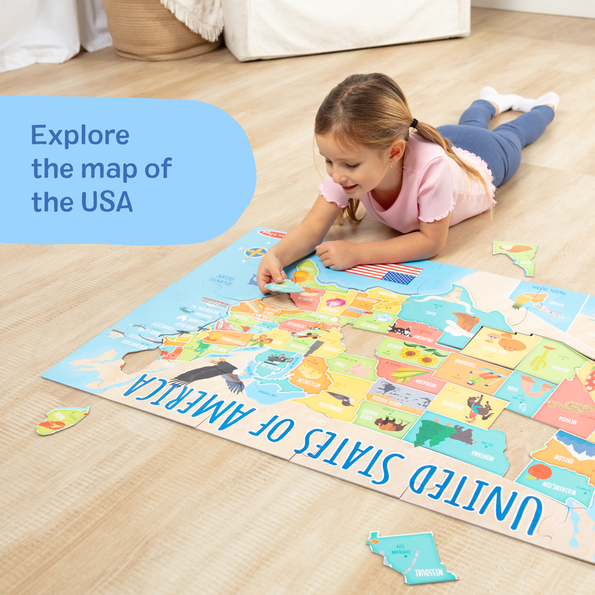 Map Floor Puzzle – 51 Pieces