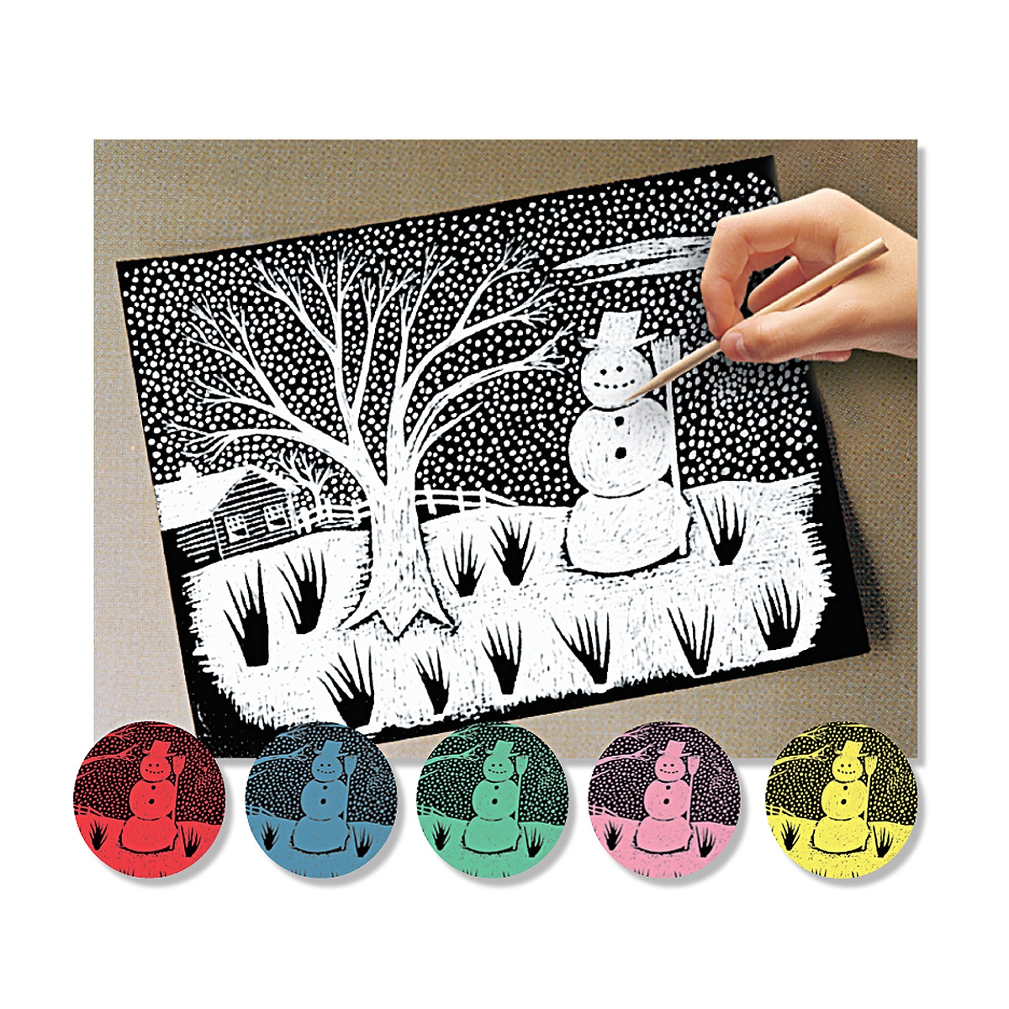 Scratch Art Paper – Solid Color Assortment (60 sheets)