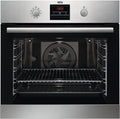 AEG Einbaubackofen – Serie 5 Ringheißluft: Gleichmäßige Garergebnisse auf 3 Ebenen – Pyrolyse Selbstreinigung – 25 Automatikprogramme – LED-Touchdisplay – Schnellaufheizung – Schwarz – BPE53516AB