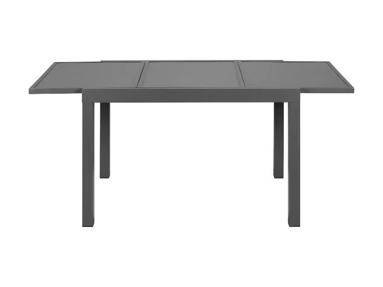 Alu-Set »Houston«, 9-teilig - Ausziehtisch & 8 Hochlehner, grau