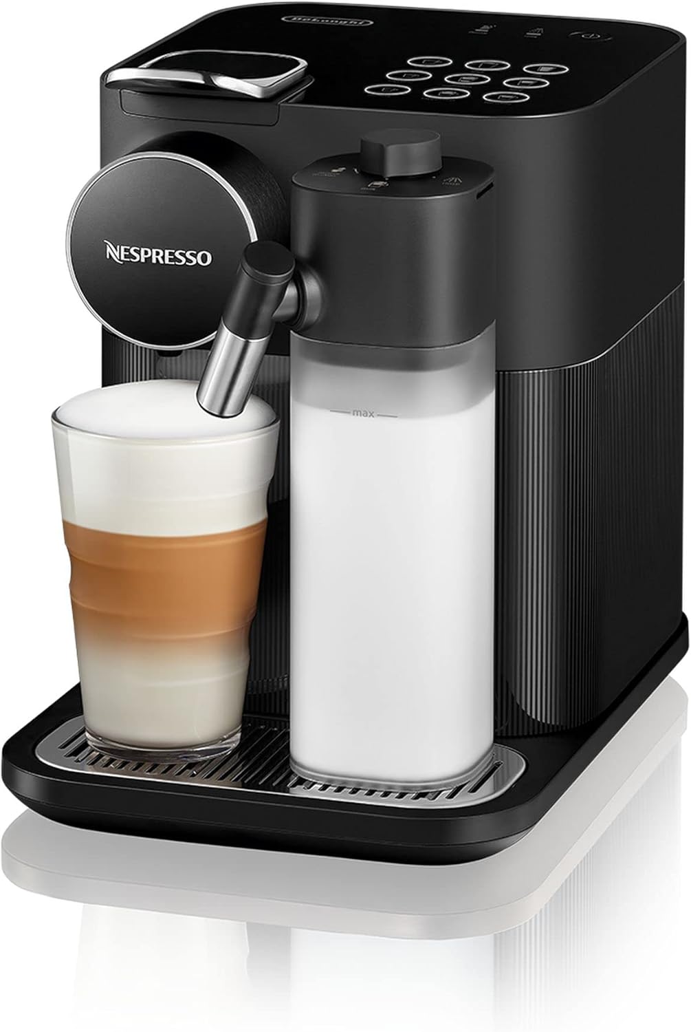 Nespresso De'Longhi EN640.W Gran Lattissima Kaffeekapselmaschine mit automatischem Milchsystem,19 Bar Druck, 1400W,Weiß