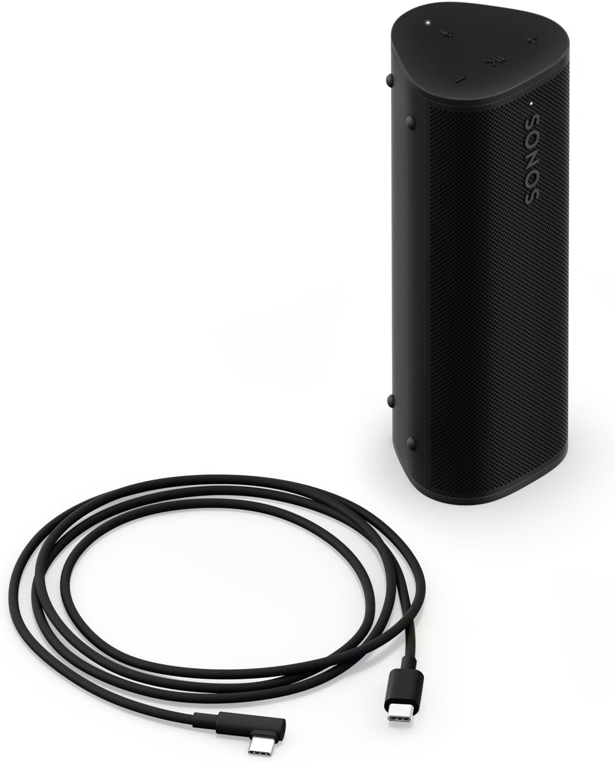 Sonos Roam 2 | Leichter, mobiler und wasserdichter Speaker mit Bluetooth, WLAN, mindestens 10 Stunden Akkulaufzeit und Voice Control für drinnen und draußen - Weiß