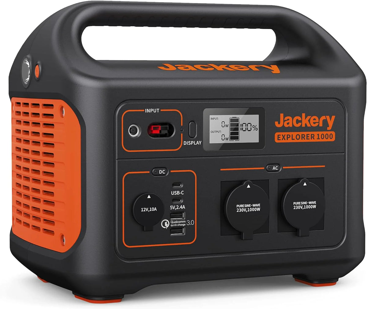 Jackery Explorer 1000, 1002Wh Tragbare Powerstation Mobiler Stromspeicher mit 230V/1000W (Spitze 200