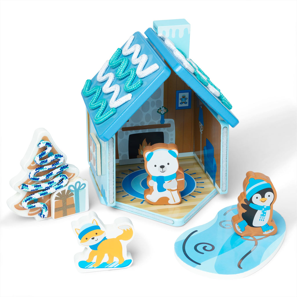 Wooden Gingerbread House Play Set ?C Winter Frost