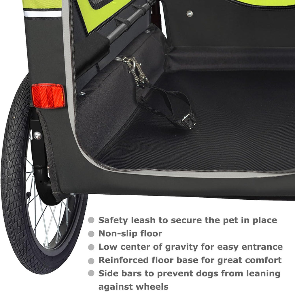 Doggyhut S-Line XL Hundeanhänger & Hundebuggy mit Federung 2 in 1 Hunde Fahrradanhänger Jogger gefedert bis 45 kg