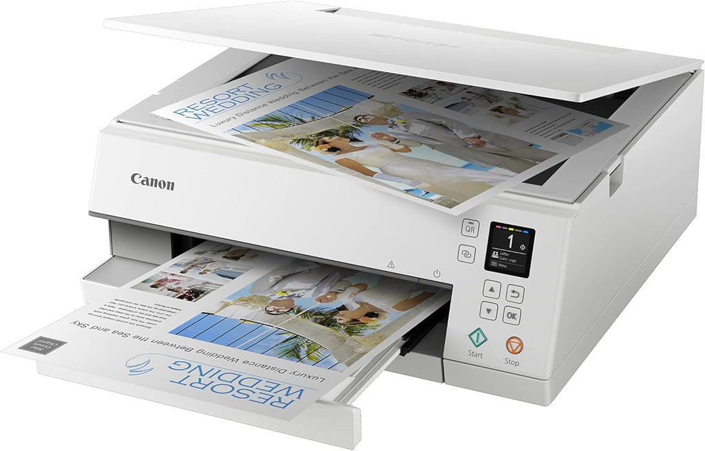 Canon PIXMA TS6350a Drucker Farbtintenstrahl Multifunktionsgerät DIN A4 (Fotodrucker, Scanner, Kopierer, OLED, 4.800x1.200 dpi, USB, WLAN, 5 separate Tinten, Duplexdruck, 2 Papierzuführungen), schwarz