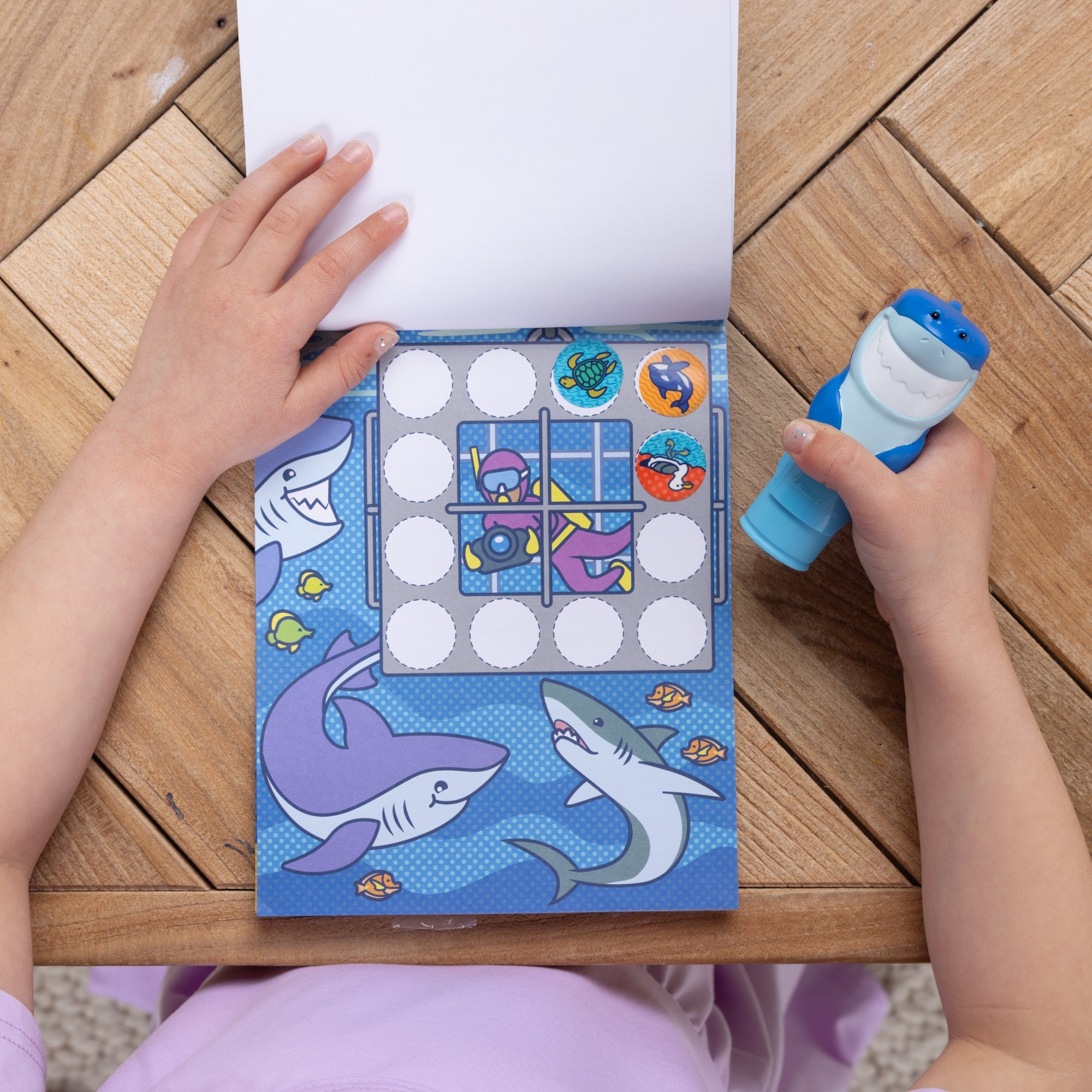 Sticker WOW!? Shark Bundle: Activity Pad & Sticker Stamper + Mini Activity Pad and 200 Refill Stickers